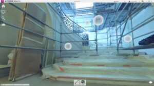 Nuage de points d'un chantier de rénovation visualisé dans Autodesk ReCap Pro